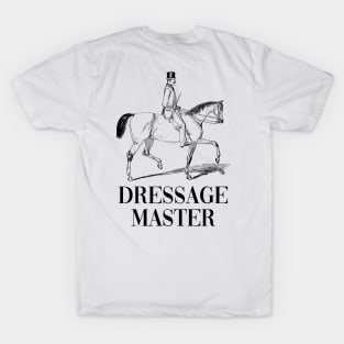 Dressage Master Vintage Horse Riding Illustration T-Shirt